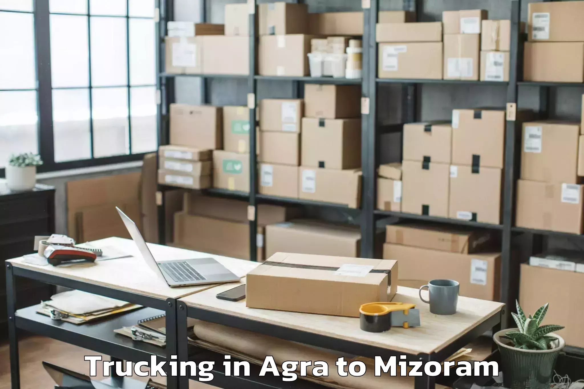 Professional Agra to Mizoram Trucking